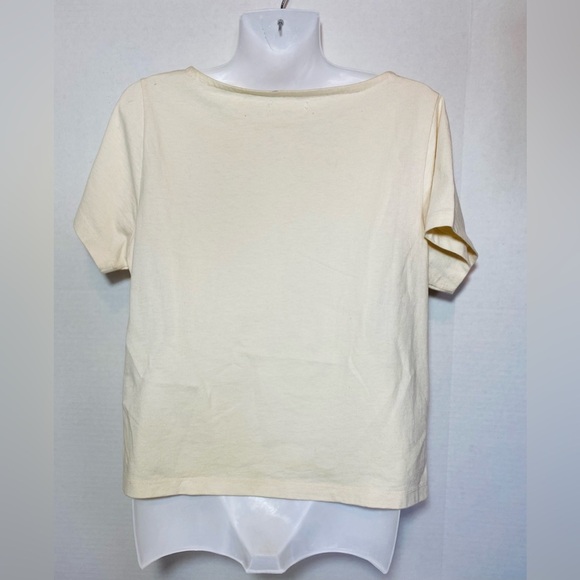 Madewell Cream Graphic Women's Top - Picture 2 of 4